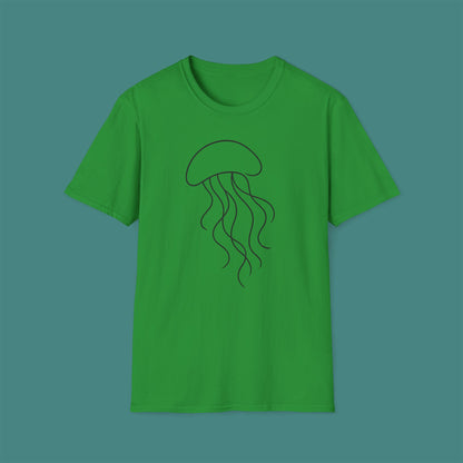 Minimalist Line Art Jellyfish Unisex T-Shirt