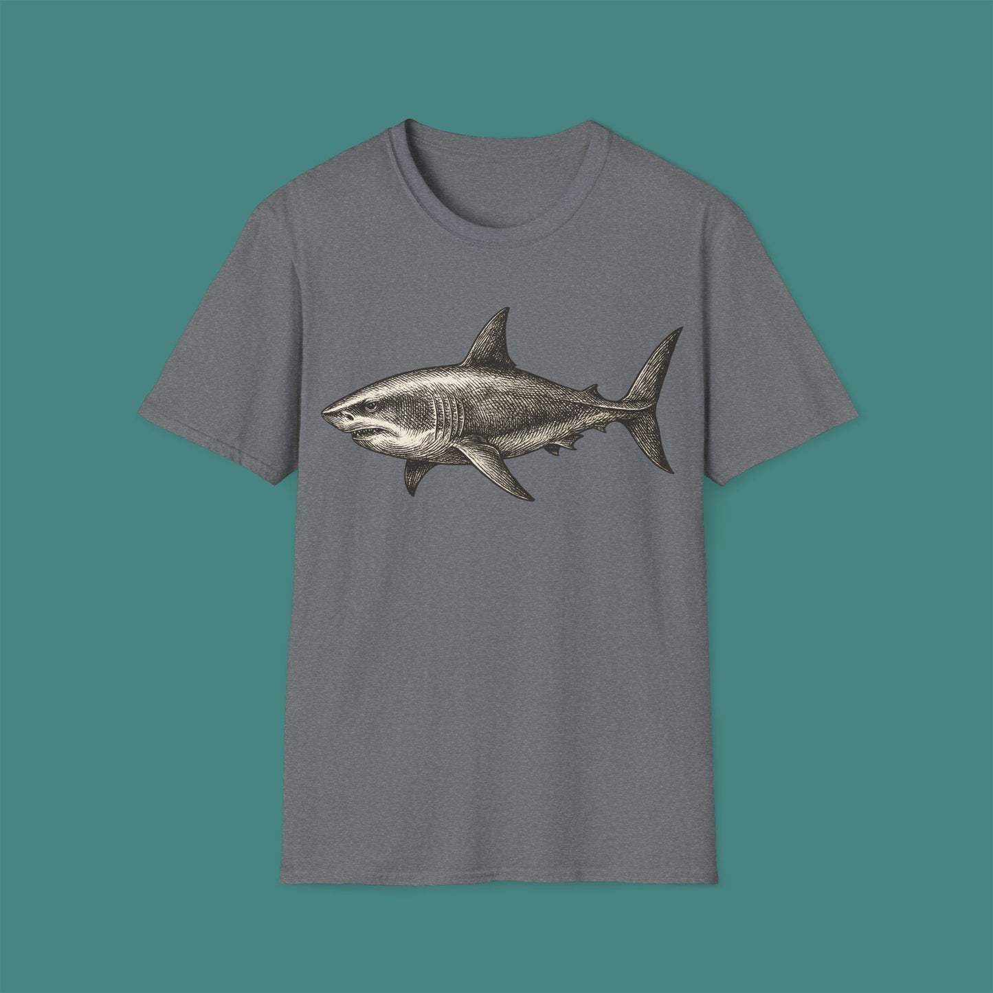 Vintage Etching Shark Unisex T-Shirt