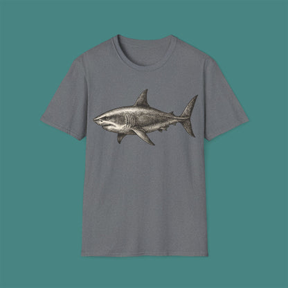 Vintage Etching Shark Unisex T-Shirt