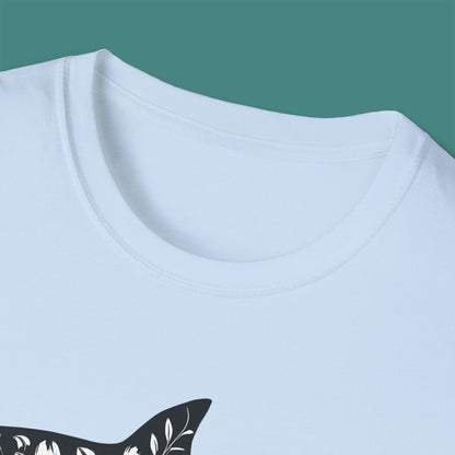 Floral Shark Silhouette Unisex T-Shirt