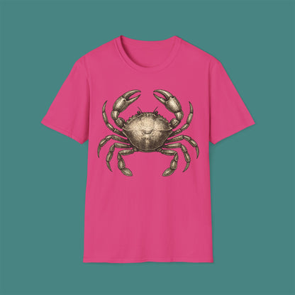 Vintage Etching Crab Unisex T-Shirt