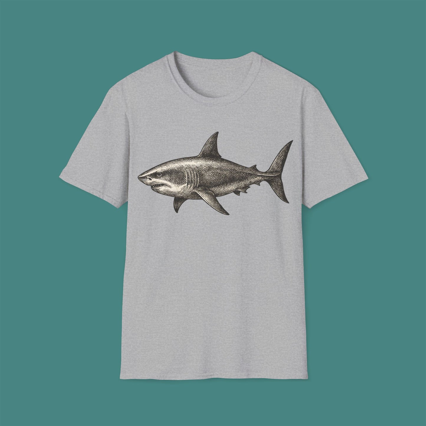 Vintage Etching Shark Unisex T-Shirt