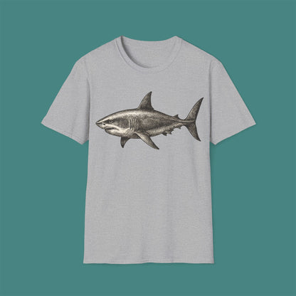 Vintage Etching Shark Unisex T-Shirt
