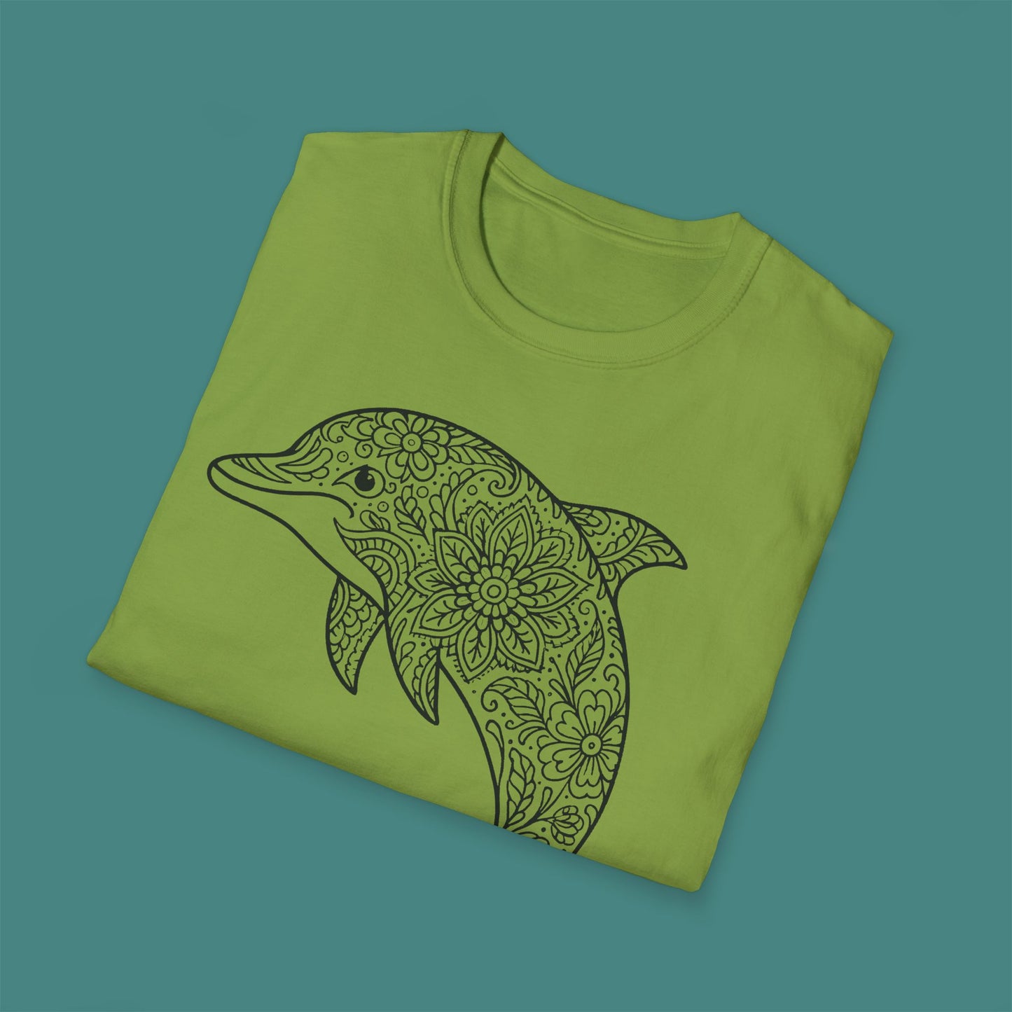 Intricate Mandala Dolphin Unisex T-Shirt