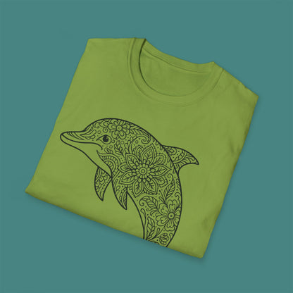 Intricate Mandala Dolphin Unisex T-Shirt