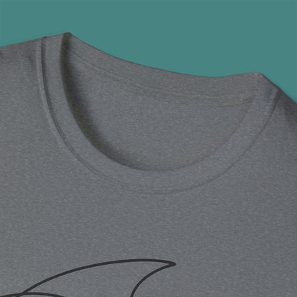 Minimalist Line Art Fish Unisex T-Shirt