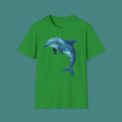 Geometric Polygon Dolphin Unisex T-Shirt