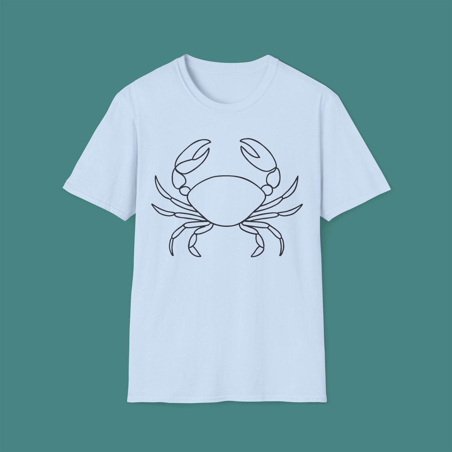 Minimalist Line Art Crab Unisex T-Shirt