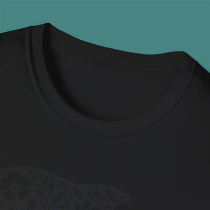 Floral Dolphin Silhouette Unisex T-Shirt