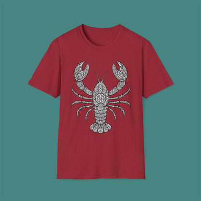 Intricate Mandala Lobster Unisex T-Shirt