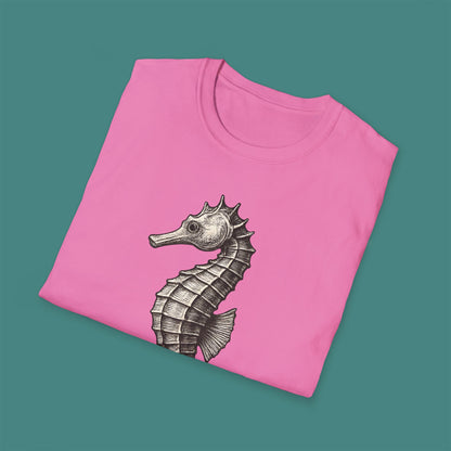 Vintage Etching Seahorse Unisex T-Shirt