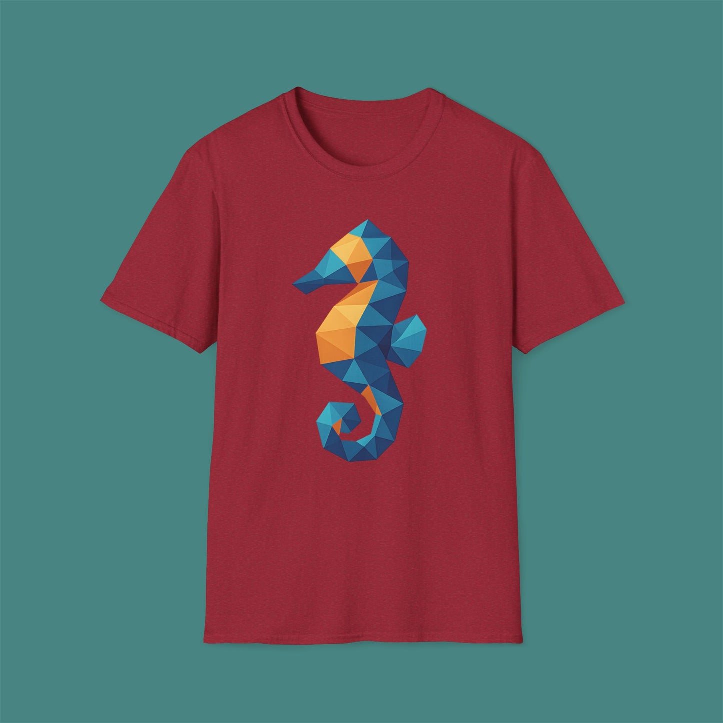 Geometric Polygon Seahorse Unisex T-Shirt
