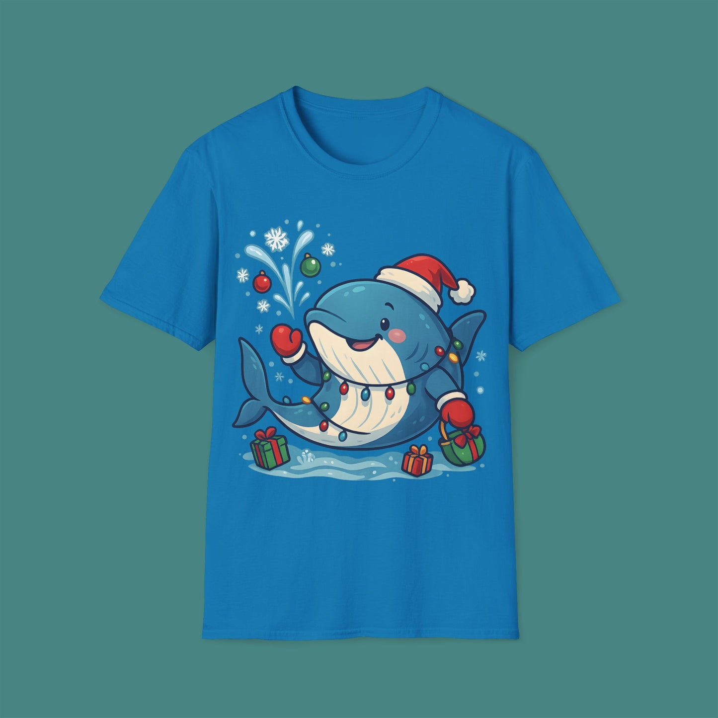 Christmas Whale Unisex T-Shirt