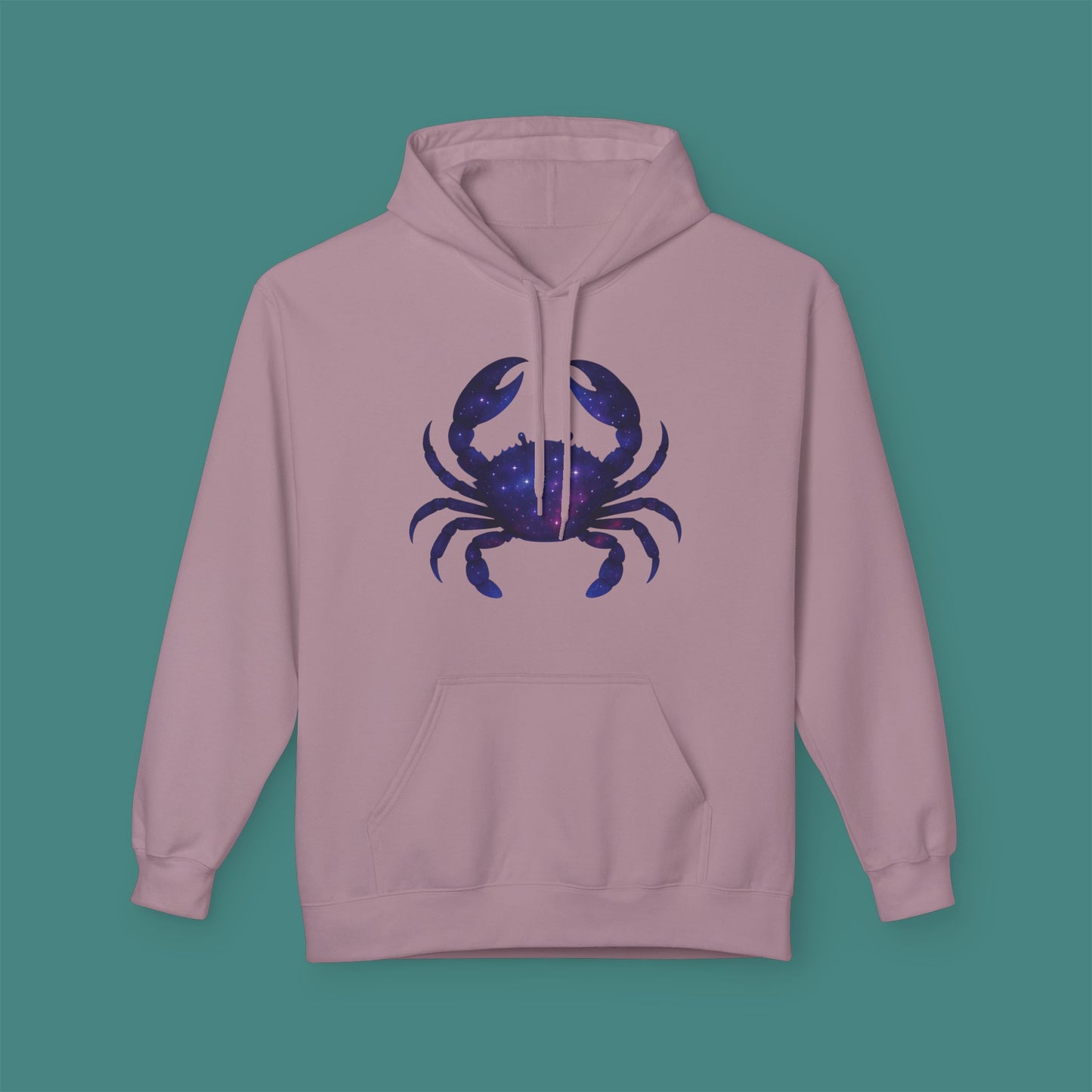 Cosmic Galaxy Crab Fleece Unisex Hoodie