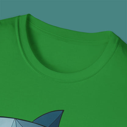 Geometric Polygon Shark Unisex T-Shirt