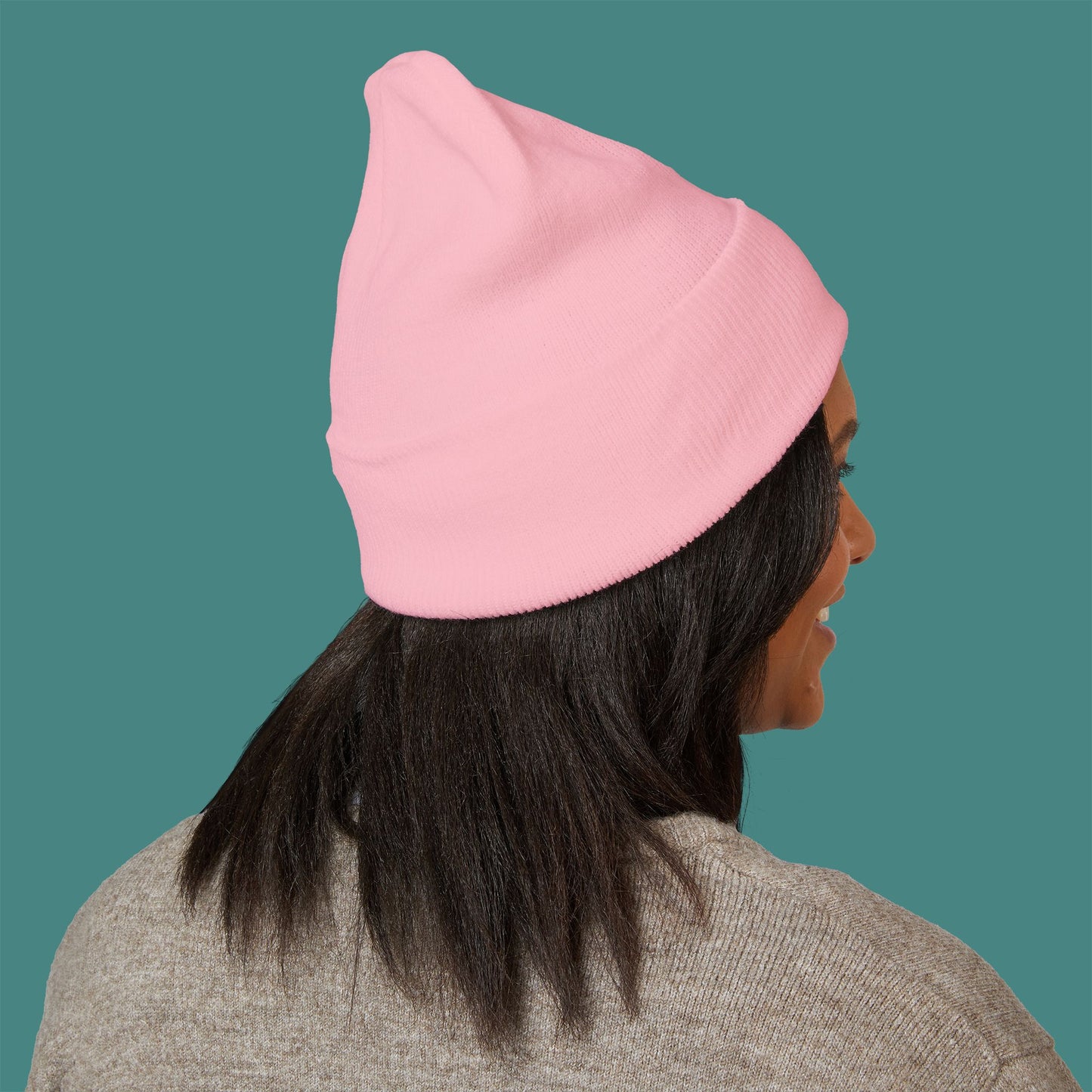 Geometric Polygon Jellyfish Embroidered Beanie