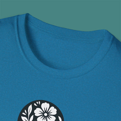 Floral Octopus Silhouette Unisex T-Shirt