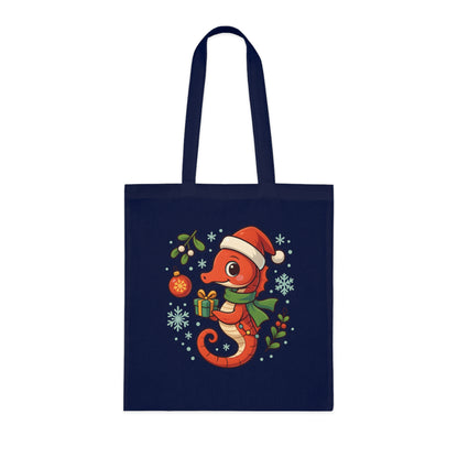 Christmas Seahorse Tote Bag