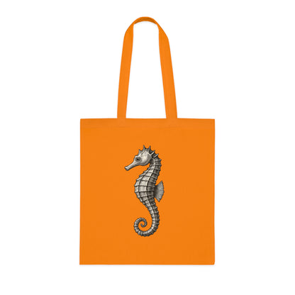 Vintage Etching Seahorse Tote Bag