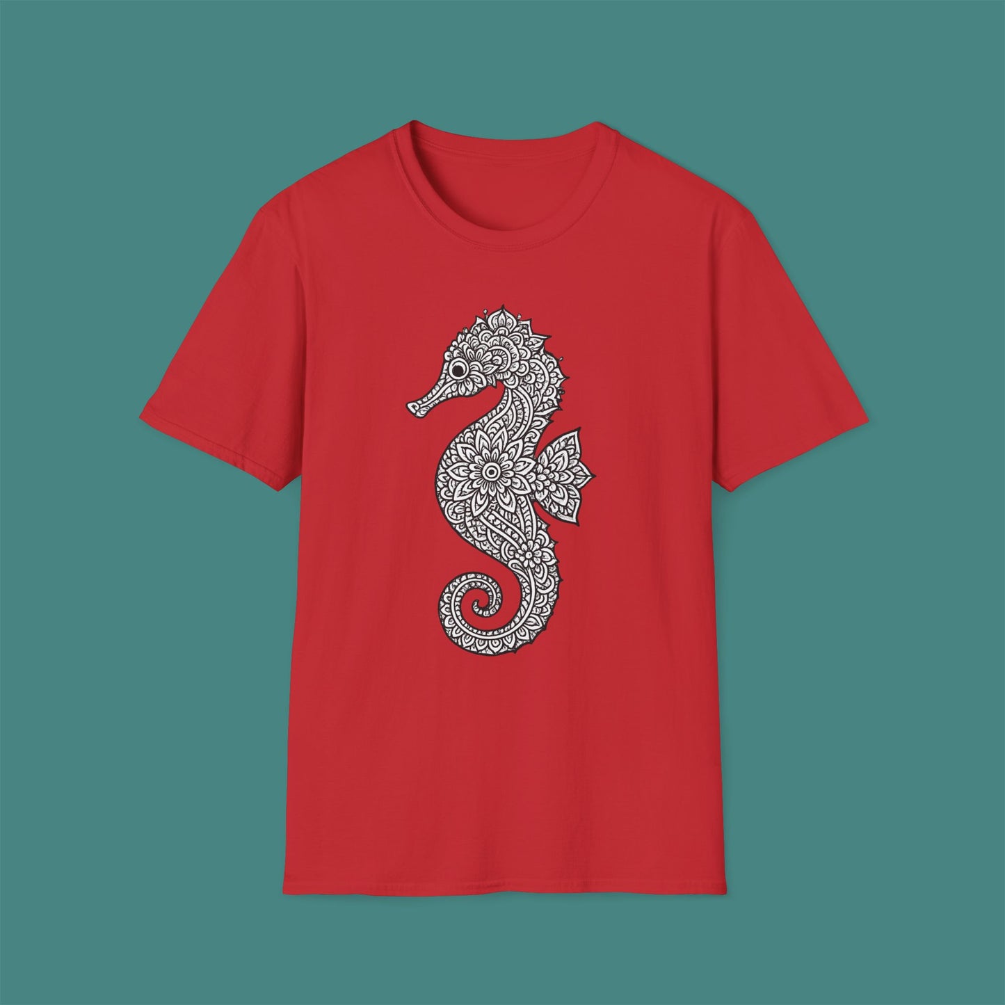 Intricate Mandala Seahorse Unisex T-Shirt