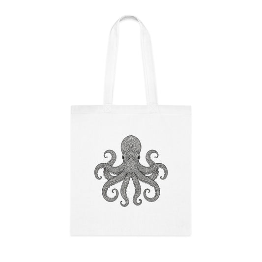 Intricate Mandala Octopus Tote Bag