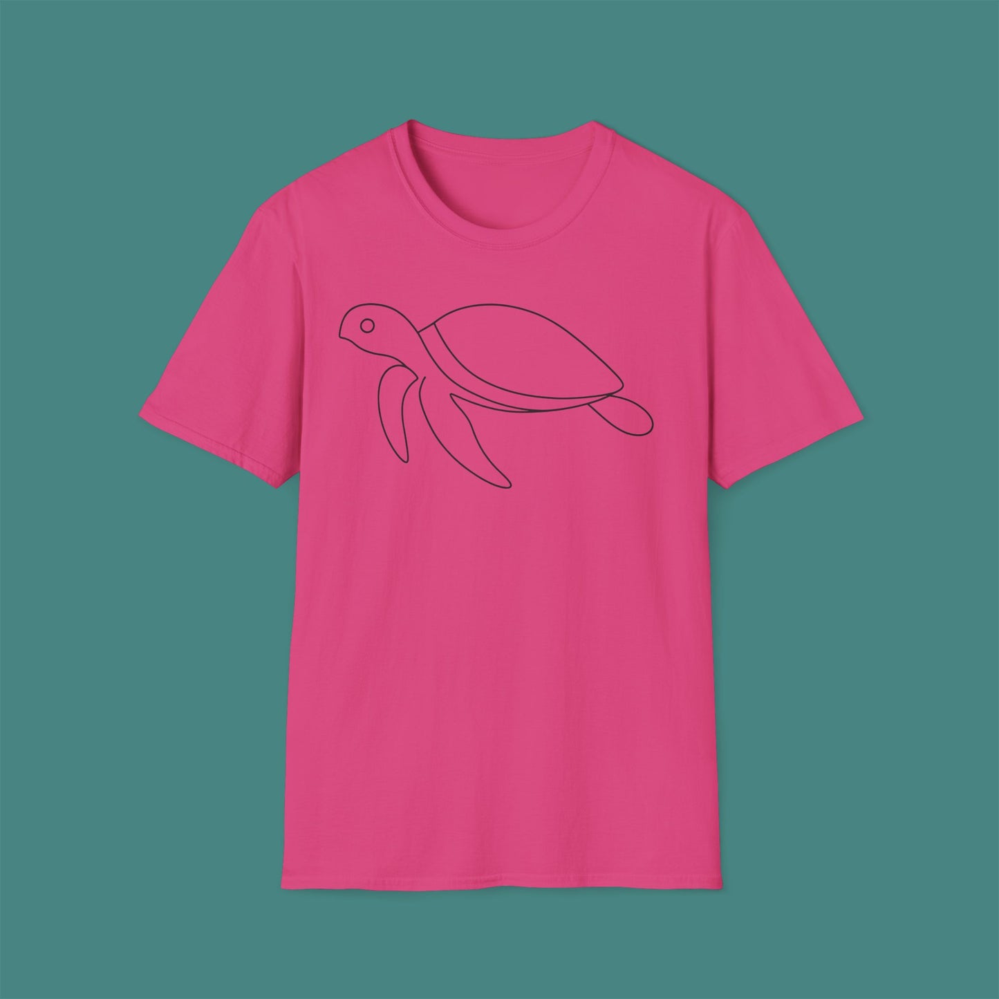 Minimalist Line Art Turtle Unisex T-Shirt