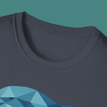 Geometric Polygon Dolphin Unisex T-Shirt