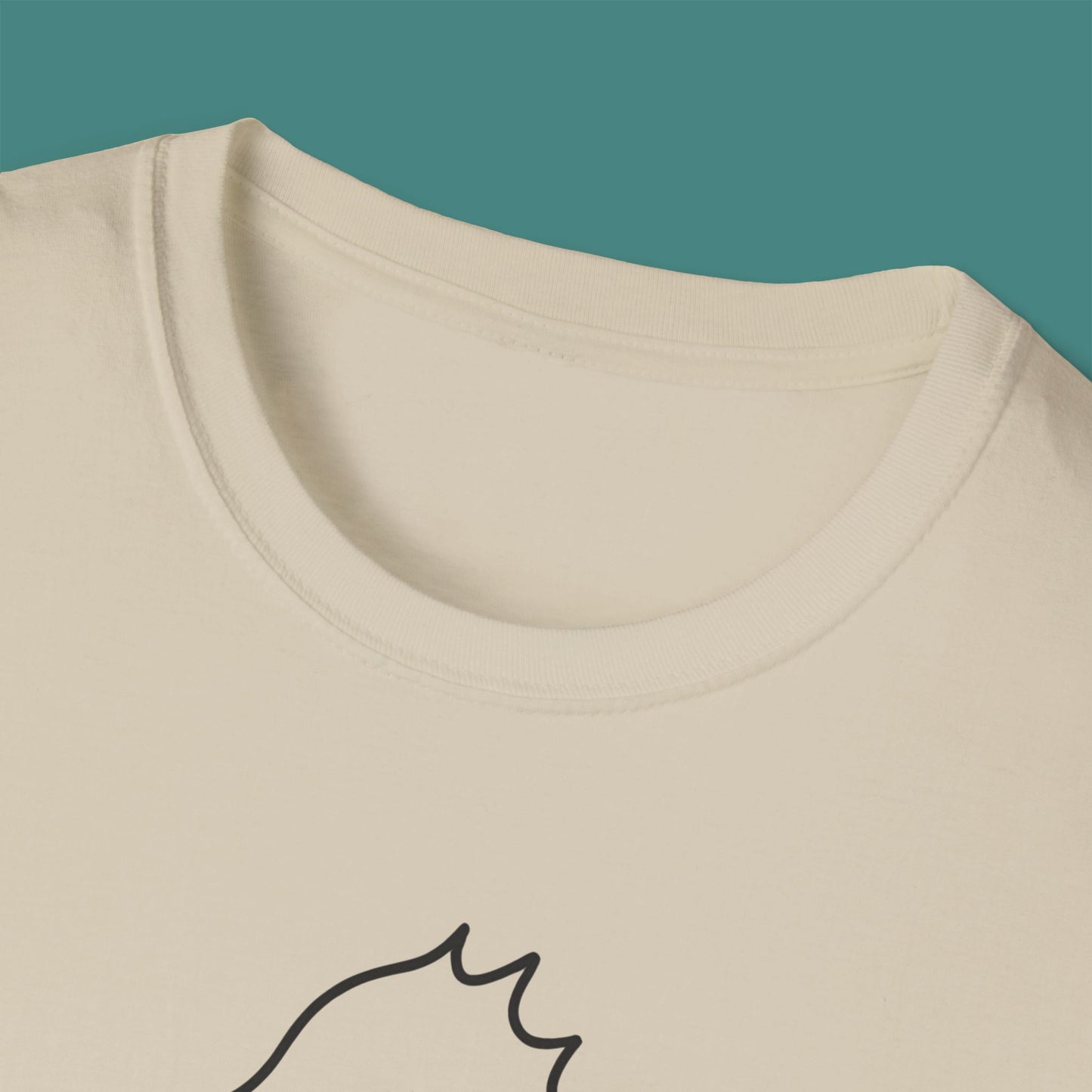 Minimalist Line Art Seahorse Unisex T-Shirt