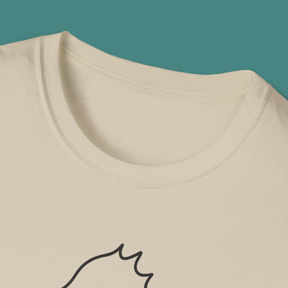 Minimalist Line Art Seahorse Unisex T-Shirt