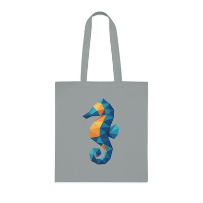 Geometric Polygon Seahorse Tote Bag