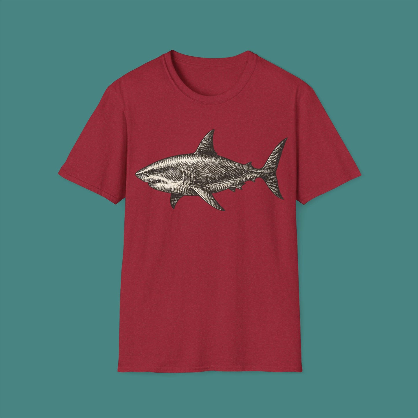 Vintage Etching Shark Unisex T-Shirt