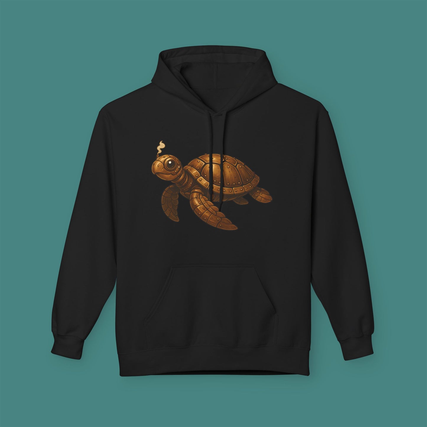 Steampunk Mechanical Turtle Fleece Unisex Hoodie