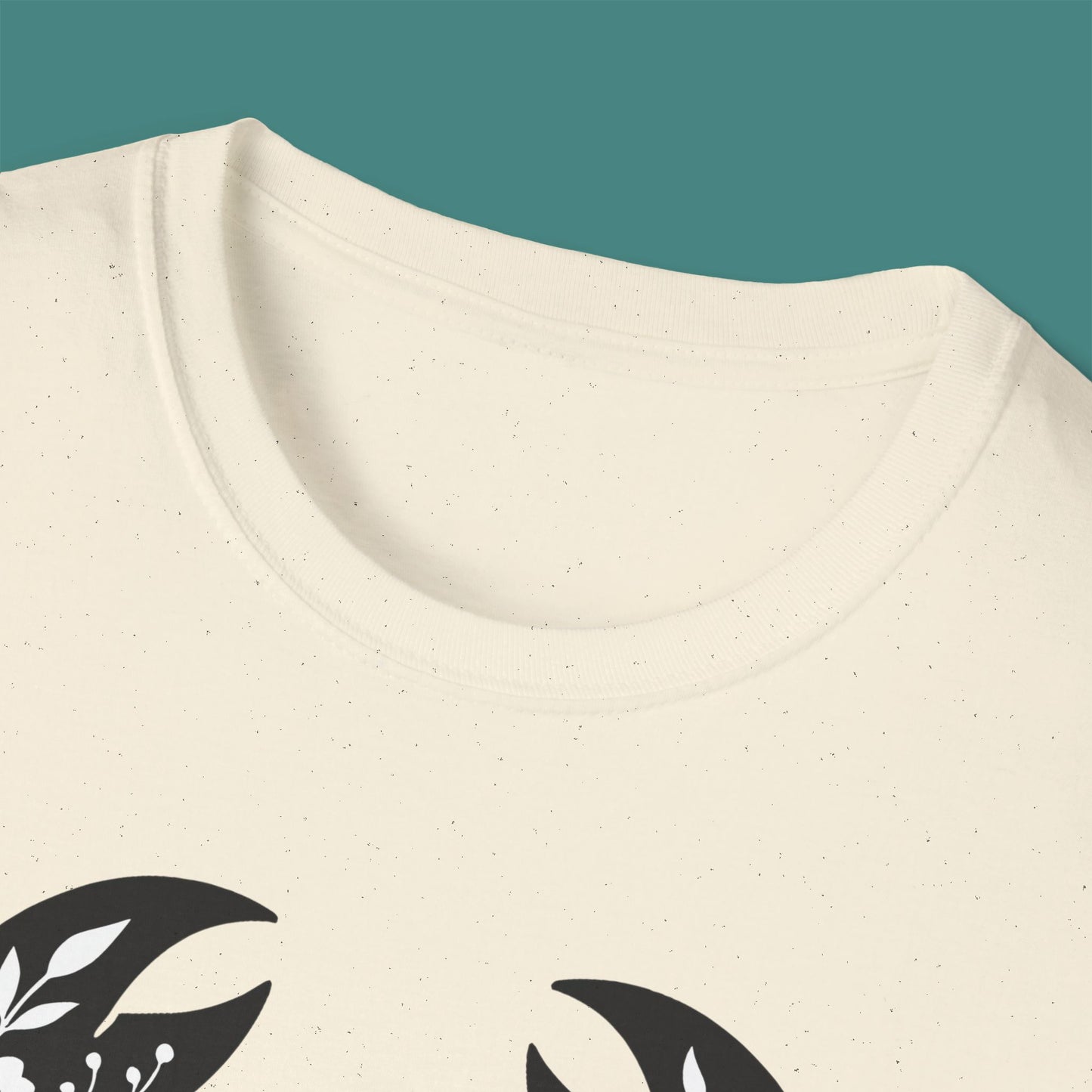 Floral Crab Silhouette Unisex T-Shirt
