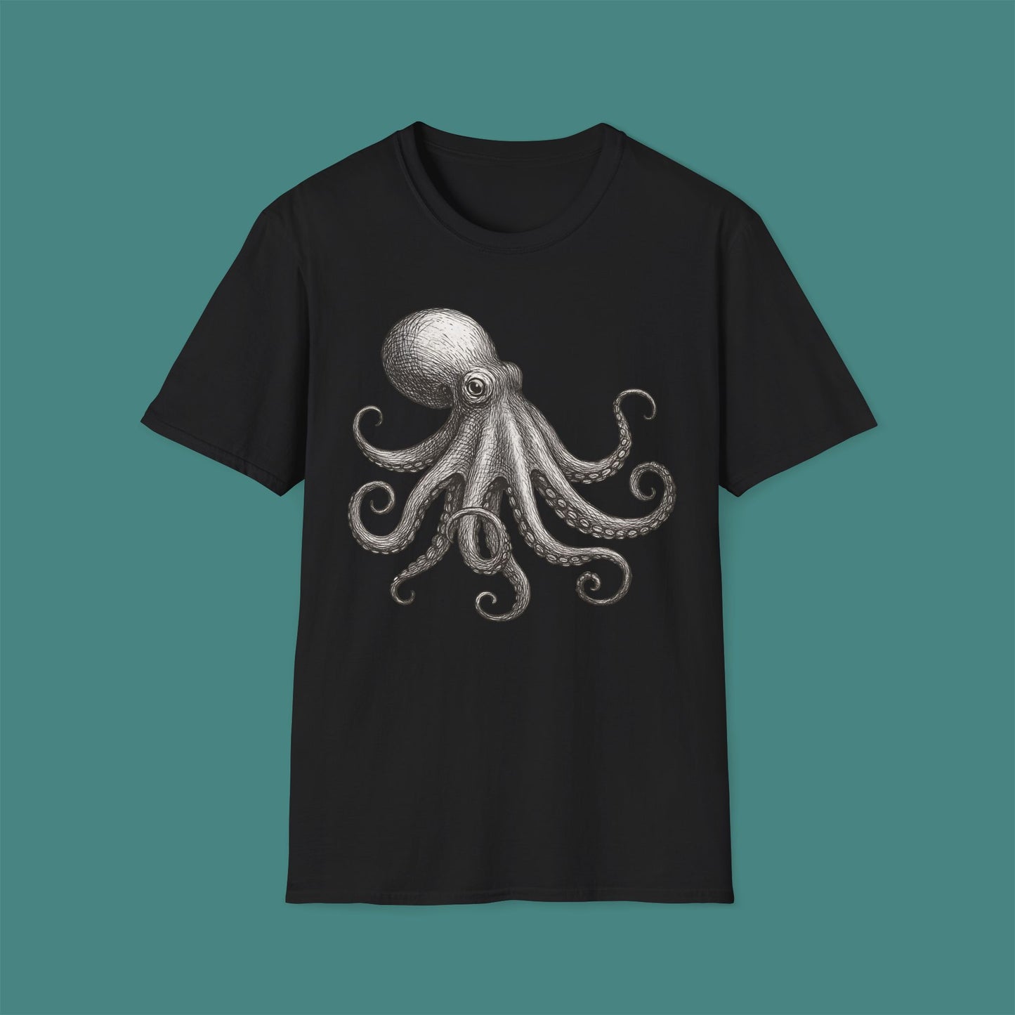 Vintage Etching Octopus Unisex T-Shirt