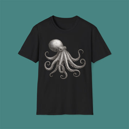 Vintage Etching Octopus Unisex T-Shirt