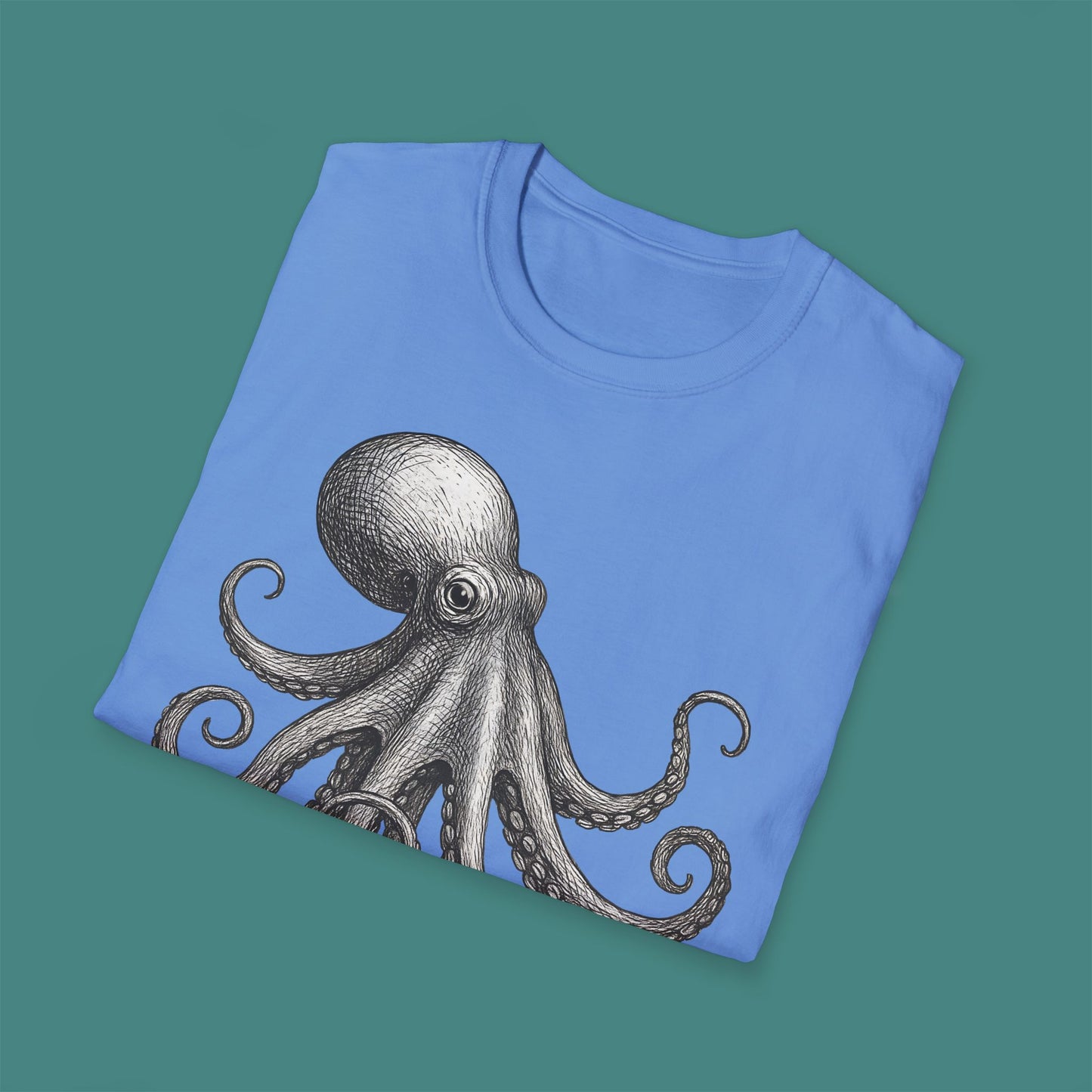 Vintage Etching Octopus Unisex T-Shirt