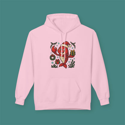 Christmas Lobster Fleece Unisex Hoodie
