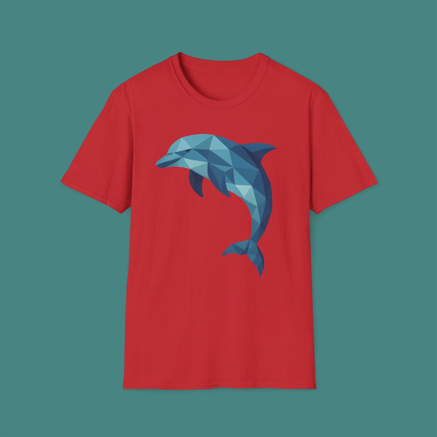 Geometric Polygon Dolphin Unisex T-Shirt