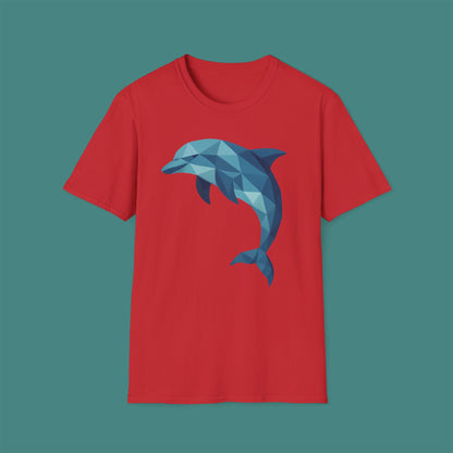 Geometric Polygon Dolphin Unisex T-Shirt