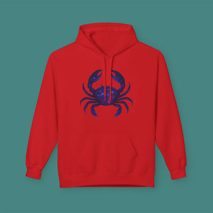 Cosmic Galaxy Crab Fleece Unisex Hoodie