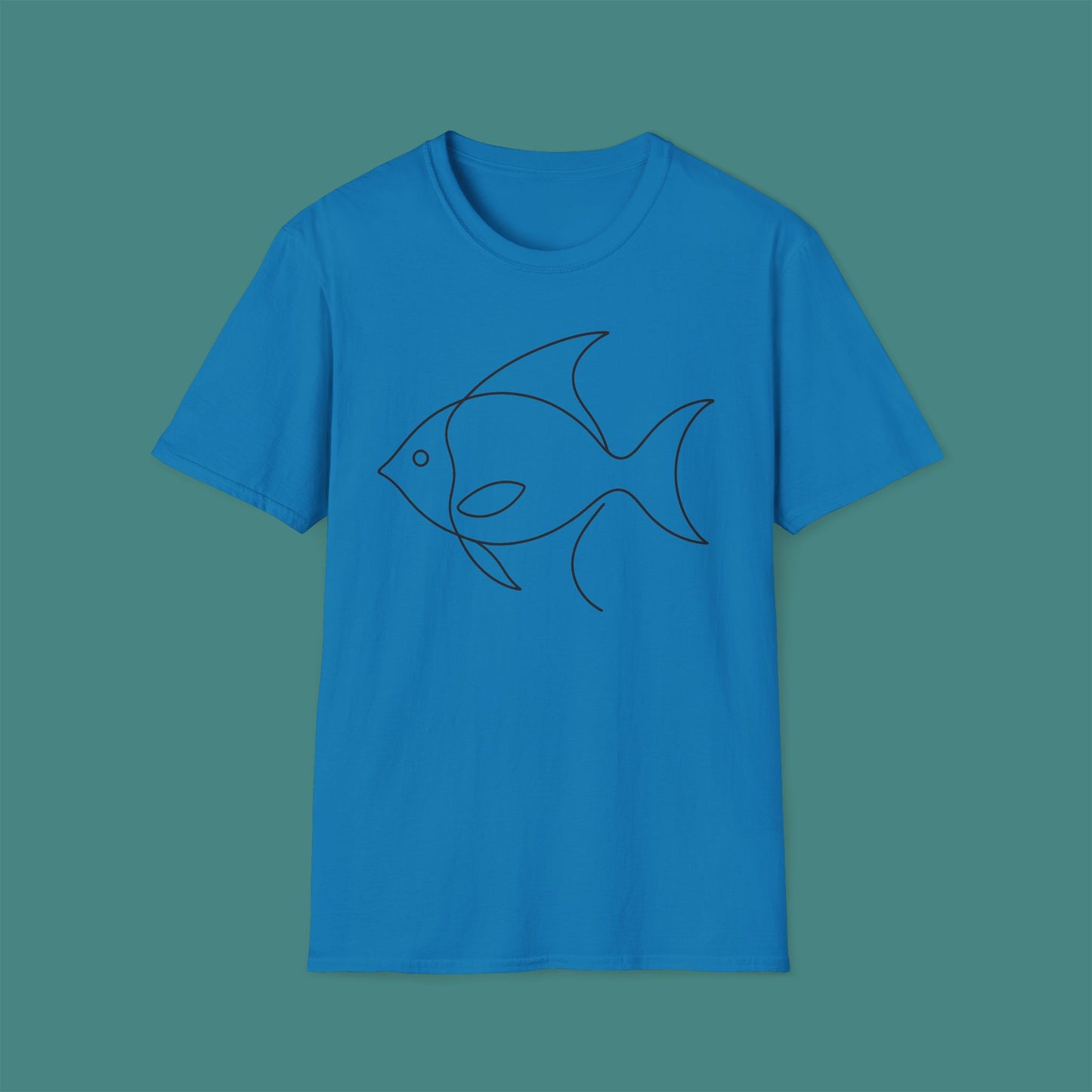 Minimalist Line Art Fish Unisex T-Shirt