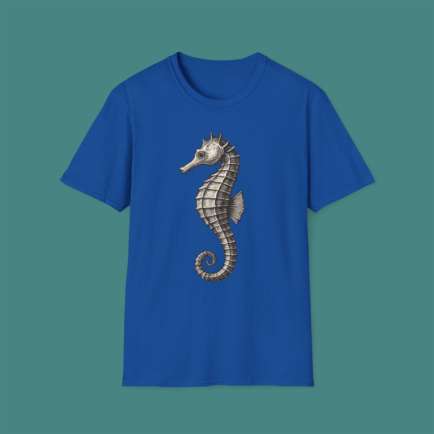 Vintage Etching Seahorse Unisex T-Shirt