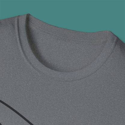 Minimalist Line Art Whale Unisex T-Shirt