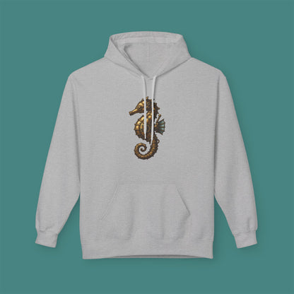 Steampunk Mechanical Seahorse Fleece Unisex Hoodie