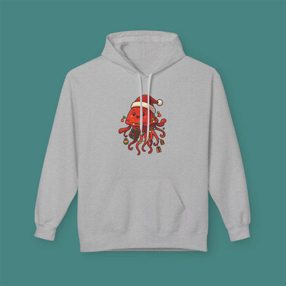 Christmas Jellyfish Fleece Unisex Hoodie