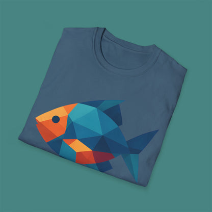 Geometric Polygon Fish Unisex T-Shirt