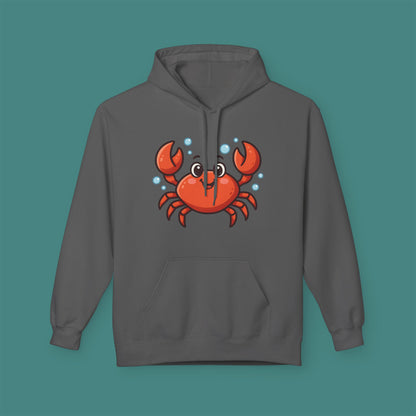 Cartoon Cute Crab Fleece Unisex Hoodie