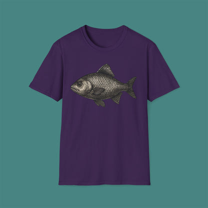 Vintage Etching Fish Unisex T-Shirt