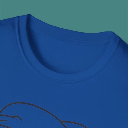 Minimalist Line Art Dolphin Unisex T-Shirt