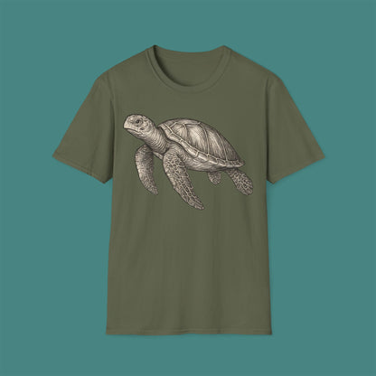 Vintage Etching Turtle Unisex T-Shirt